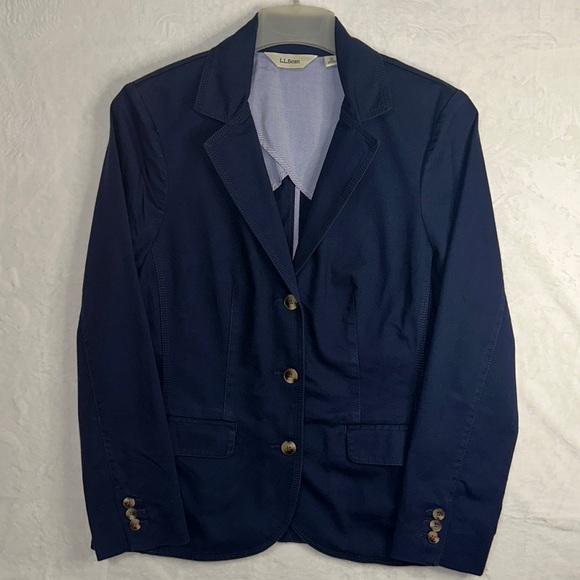 L.L. Bean Jackets & Blazers - L.L. Bean Women’s Casual Navy Blue Blazer Jacket Size Medium